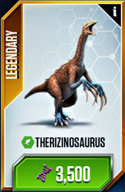 Therizinosaurus Card (clear with no sparkles)