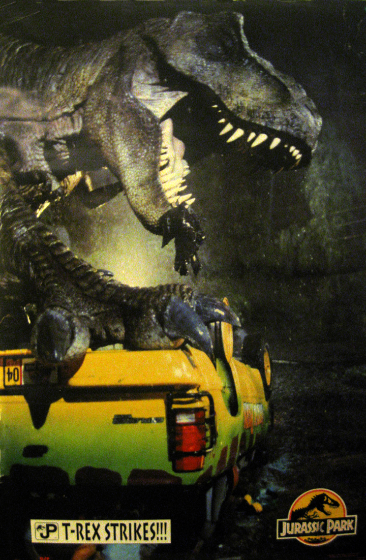 Image JP Poster T RexStrikesjpg Jurassic Park Wiki FANDOM