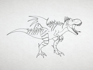 t rex with dragon wings