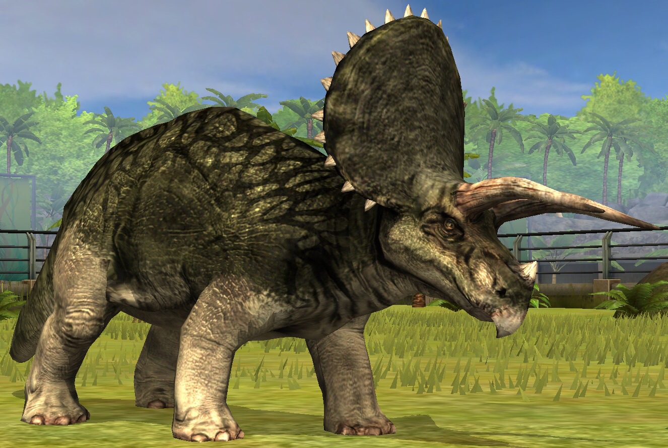 jurassic world evolution return to jurassic park triceratops