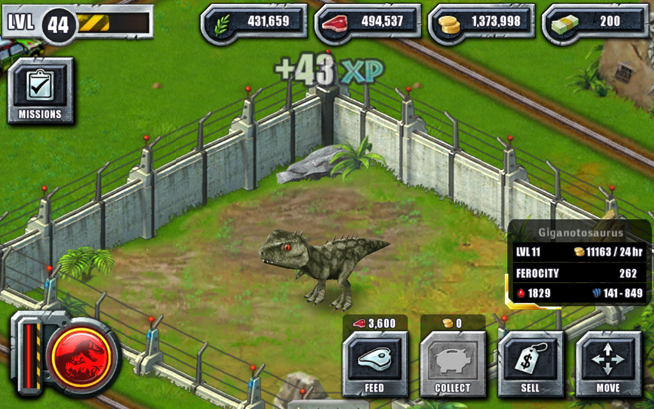 Jurassik Park Builder Stats Jurassik Park Builder Stats