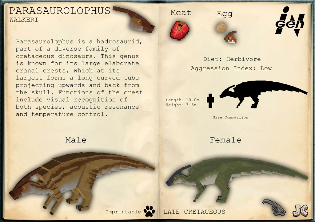 Parasaurolophus  JurassiCraftMod Wikia  FANDOM powered 