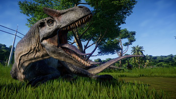 allosaurus jurassic world evolution