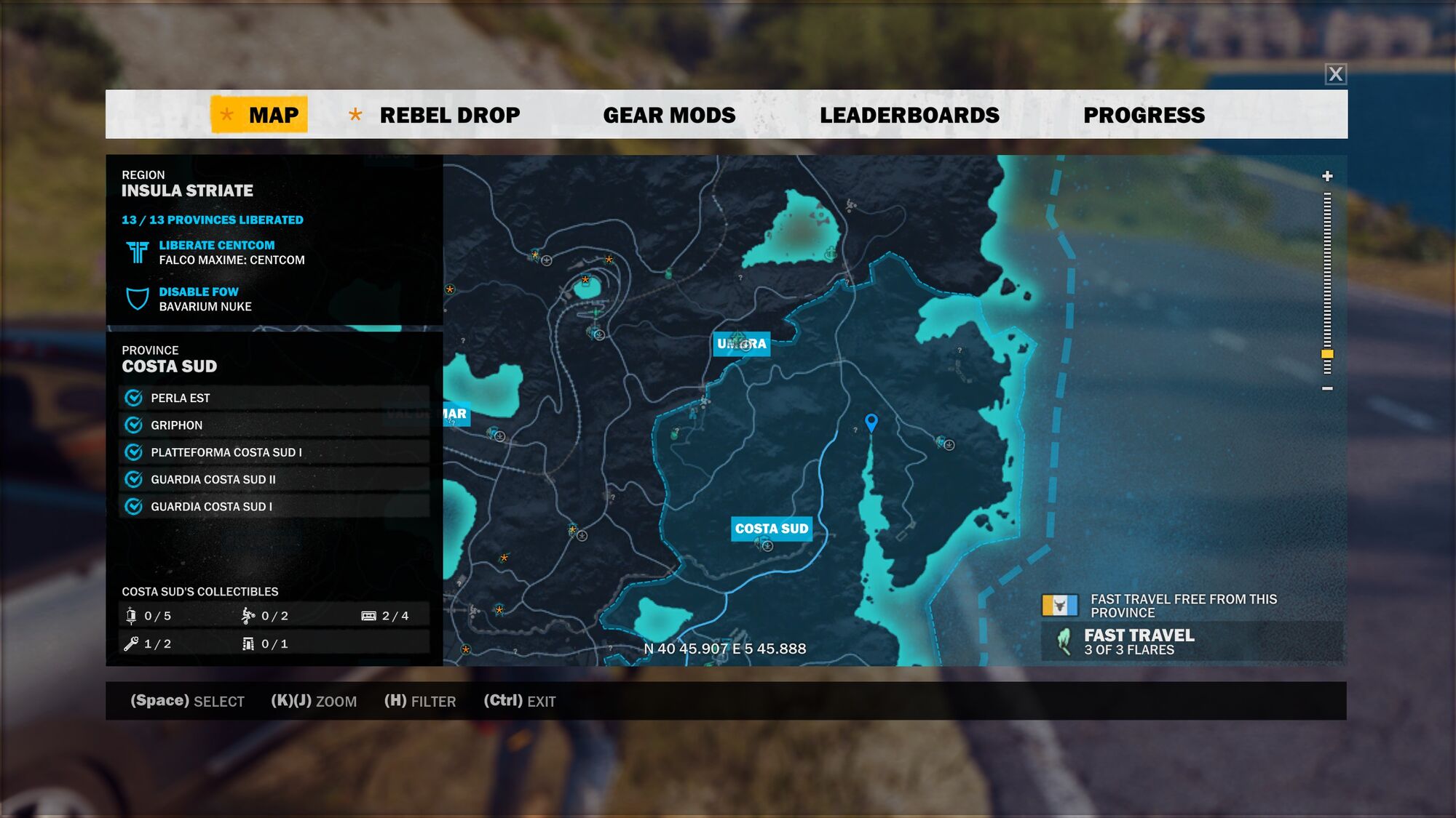 Литоре торто just cause 3 карта