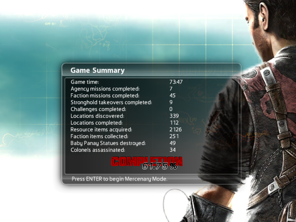 just cause 2 100 completion