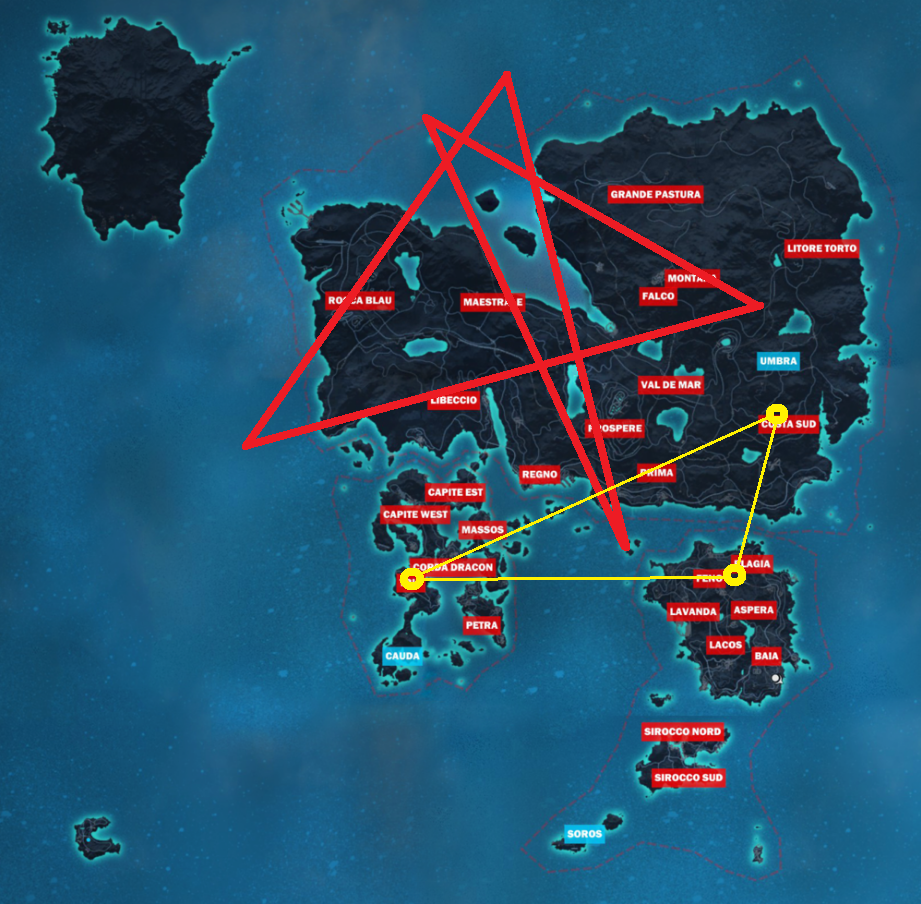Image - JC3 map with rough obelisk locations (updated).png  Just Cause 