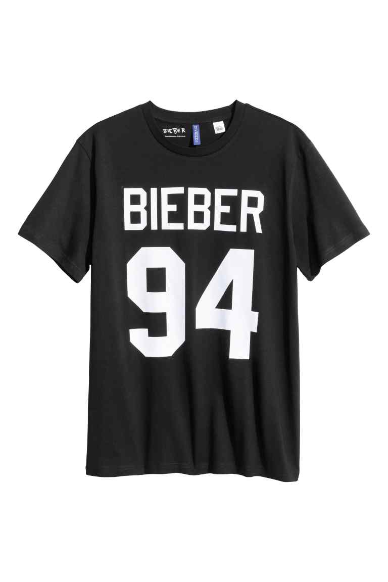 justin bieber t shirt h&m