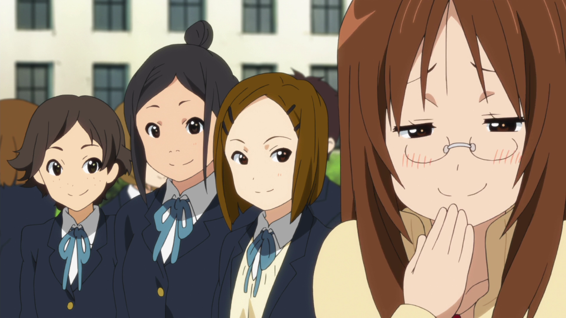 Image - Ushio, Nobuyo and Keiko praising Sawako.png | K-ON! Wiki ...