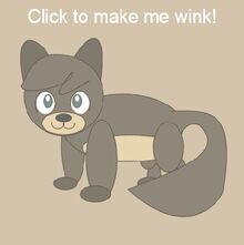 Winking wolf