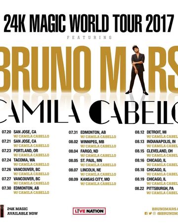 24k Magic World Tour Camila Cabello Wiki Fandom