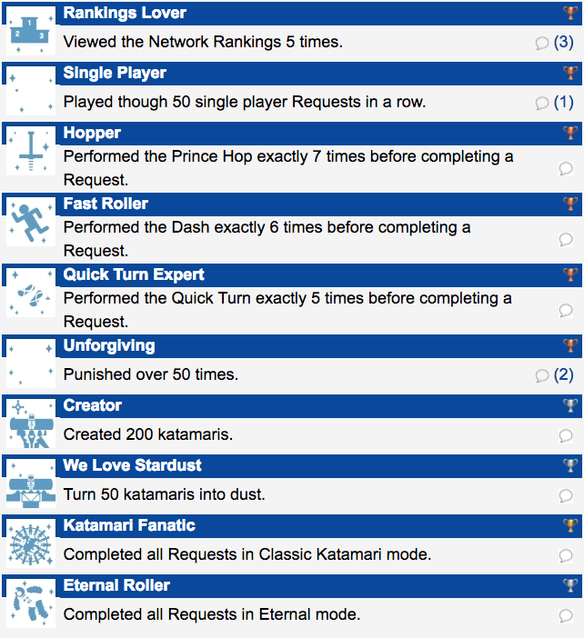 Katamari Forever Trophy Guide