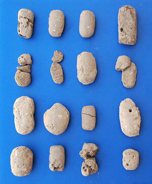 Loom weights found in Ashkelon Israel