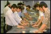 BAKING MATZA'S AT KFAR CHABAD IN PREPARATION OF
