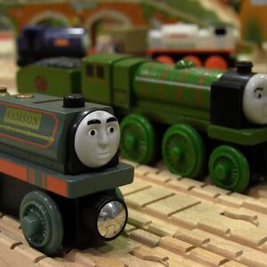 wooden railway big city engine