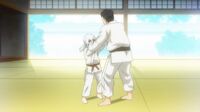 Sayaka practicing with her father