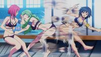 Midori blocks Rin protects Hikari