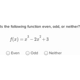 Determining if a function is even or odd