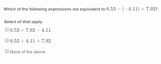 Negative Number Addition And Subtraction Equivalent Expressions Khan 