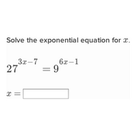 Solve Exponential Equations Using Properties Of Exponents