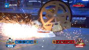 Flaming Wheel vs Zonny and Dinosaur 1