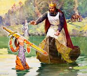 Arthur recieves the sword Excalibur