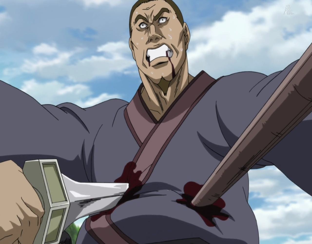Image Tan Gen Stabbed By A Spear And Sword anime S2.PNG Kingdom