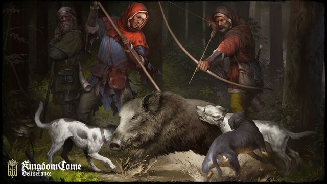 Datei:Kingdom Come Deliverance Artwork hunt.jpg