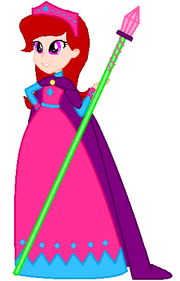 Queen Primalina holding her wandinata in wand form