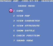 EarthBound Debug Menu