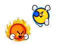 Mr Shine & Mr Bright sprites