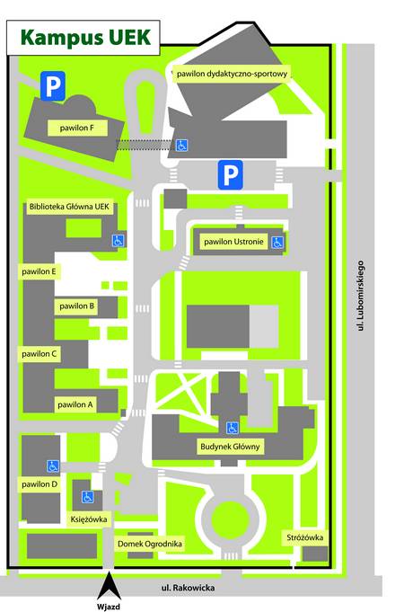 Kampus Uniwersytetu Ekonomicznego (Mapa)