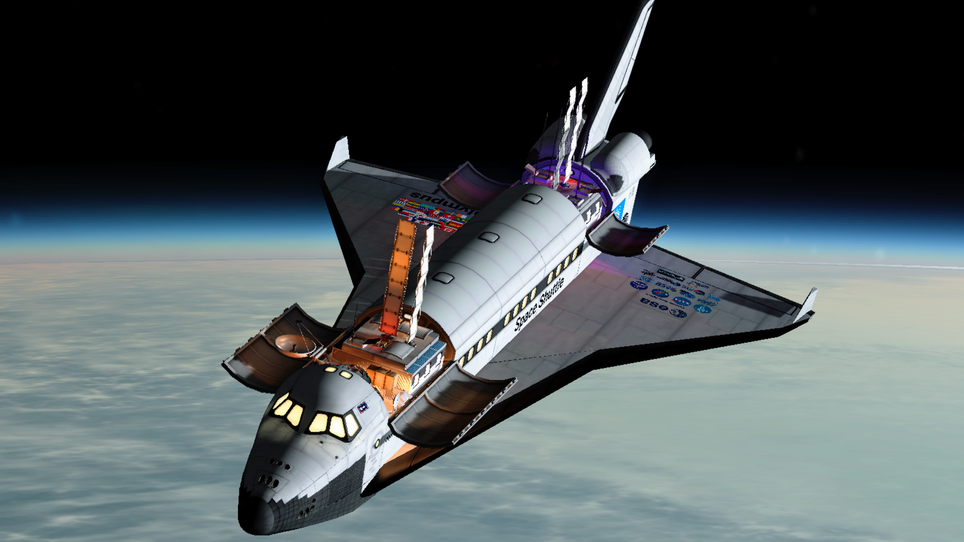 5 космический челнок. Лунный шаттл "Корвет". KSP Shuttle. Space Shuttle KSP. Шаттл класса Омикрон.