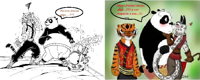 kung fu panda po y abrazo de tigresa