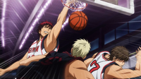Kagami dunks first point