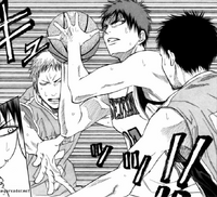 Sakuma and Tsubuku guard Kagami