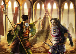 Seiken arrives to the Ivory Court