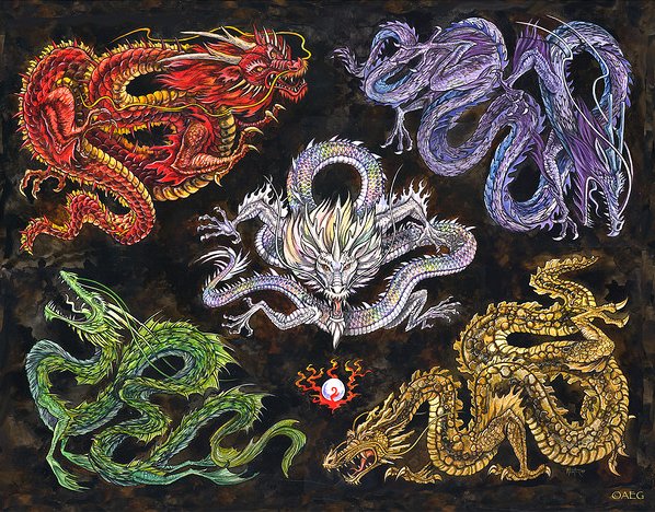 image elemental dragons jpg l5r legend of the five rings wiki