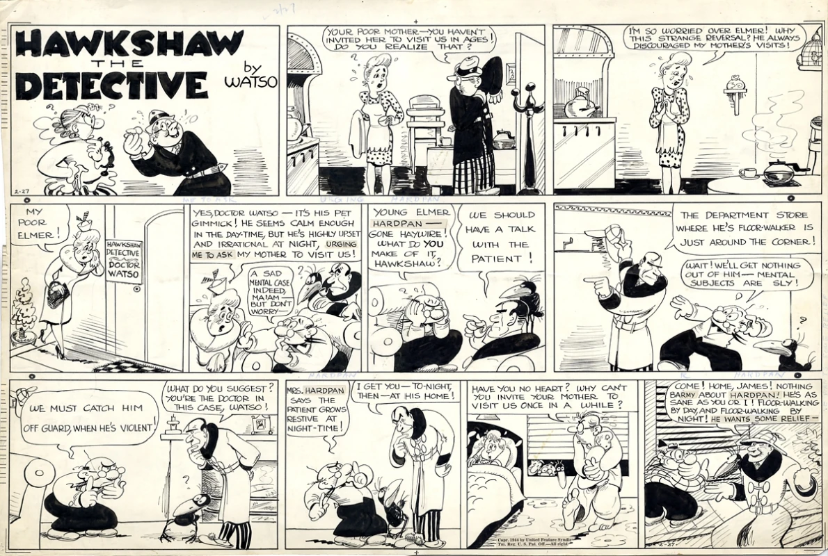 Hawkshaw the Detective Wikia La BD de Journal au Québec FANDOM