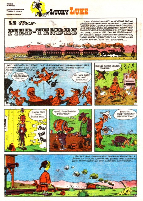 Lucky Luke Piedtendre la presse