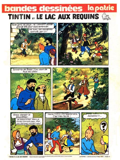 Tintin lac requins la patrie