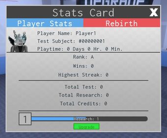 Stats Card Lab Experiment Roblox Wiki Fandom - gamepasses lab experiment roblox wiki fandom powered