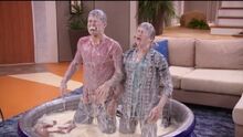Chase and Adam drenched in expired milk