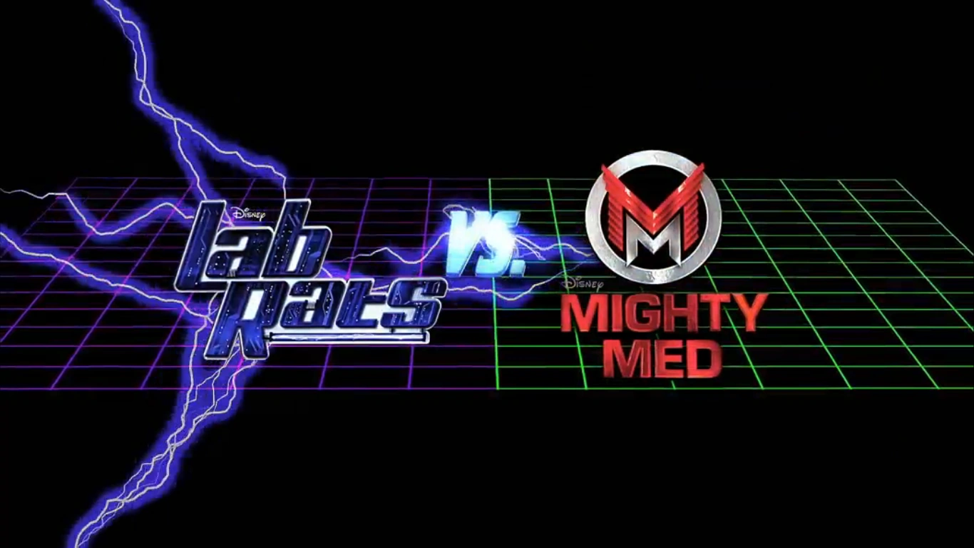 Image Lab Rats vs. Mighty Med title card.png Disney XD's Lab Rats Wiki FANDOM powered by Wikia
