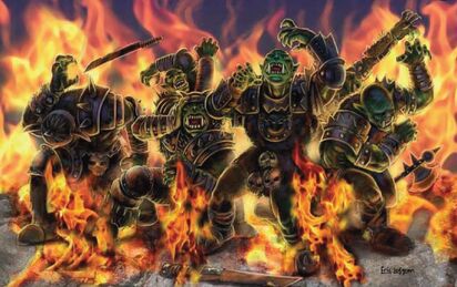 Magia fuego por Eric Lofgren Orcos ardiendo