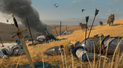 Altos elfos muertos batalla concept art warhammer total war