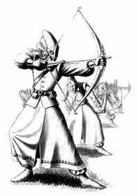 Arqueros altos elfos dibujo