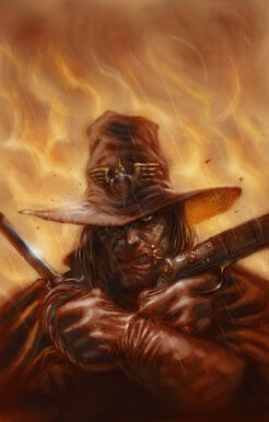 Warhammer fire and iron cover por moritat Cazador de Brujas