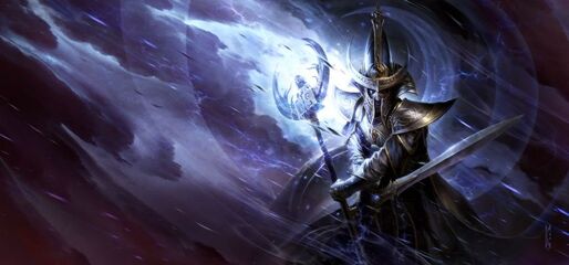 Portada La Espada de Caledor por Raymond Swanland Teclis