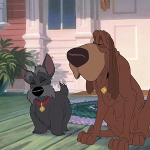 black dog in lady and the tramp