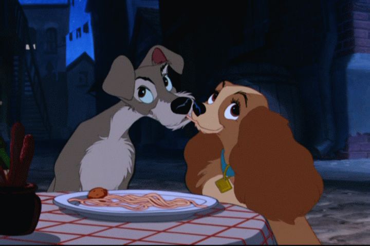 Image result for lady and the tramp kiss